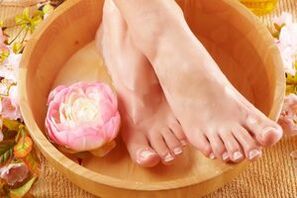 Healing foot bath for skin mycosis